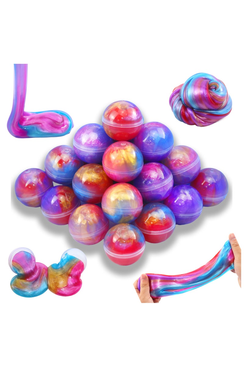 FLYHSO Slime Party Favors Galaxy Slime Ball Stretchy Non-Sticky Mess-Free Stress Relief and Safe for Girls and Boys Classroom Reward - Image 1