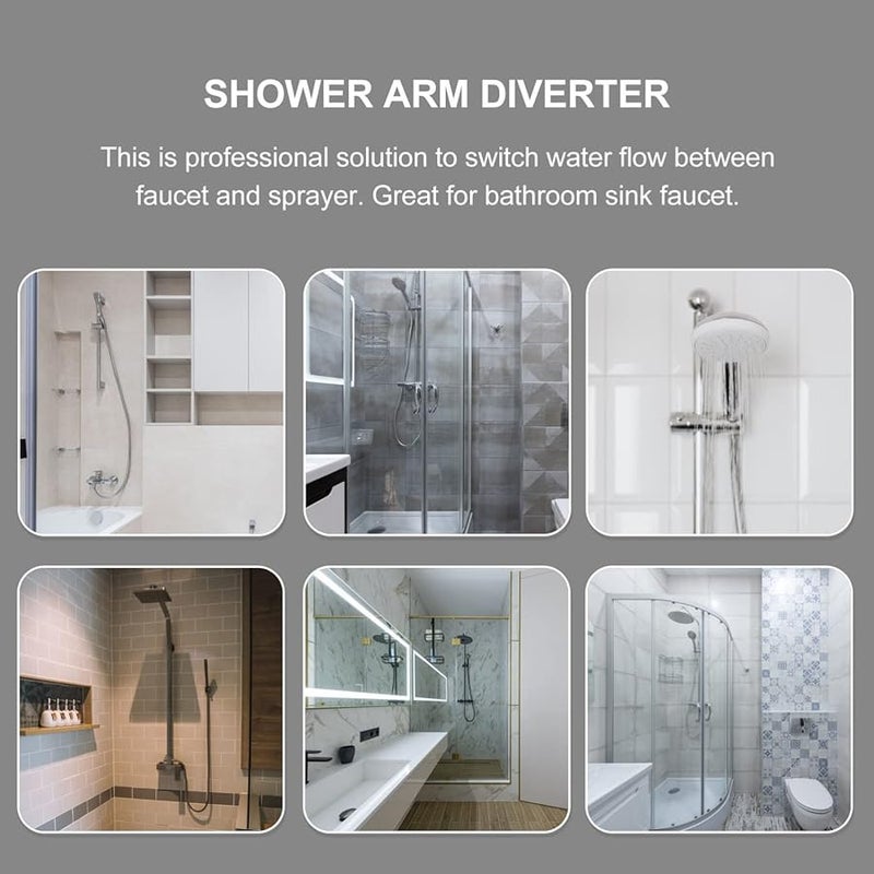 أسود 3 حزمة صمام تحويل دش نحاسي محول صنبور حوض ثلاثي الاتجاه حمام - Image 4