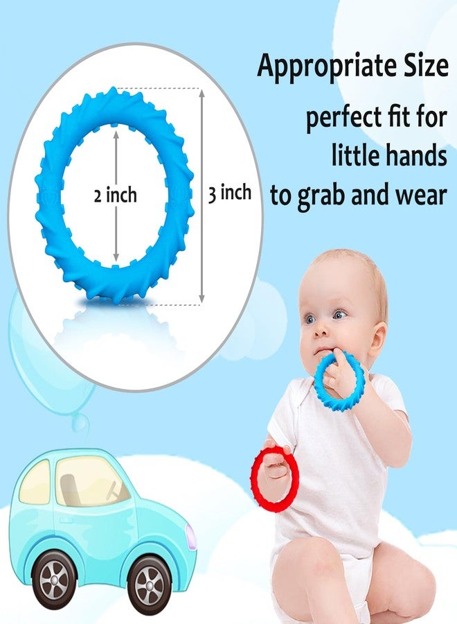 Flyaway Chew Bracelet for Sensory Kids 4 Pack, Fidget Bracelet for Kids Toddler with Autism ADHD Anxiety Texture Silicone, Oral Motor Aids Sensory Chew Toys for Children Adults Chewing Fidgeting - Image 2