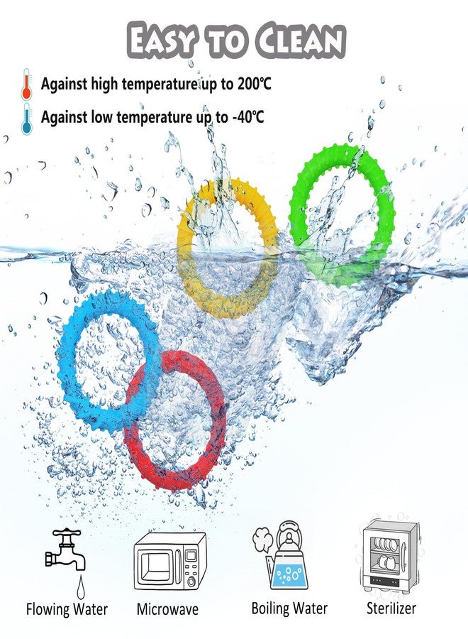 Flyaway Chew Bracelet for Sensory Kids 4 Pack, Fidget Bracelet for Kids Toddler with Autism ADHD Anxiety Texture Silicone, Oral Motor Aids Sensory Chew Toys for Children Adults Chewing Fidgeting - Image 4