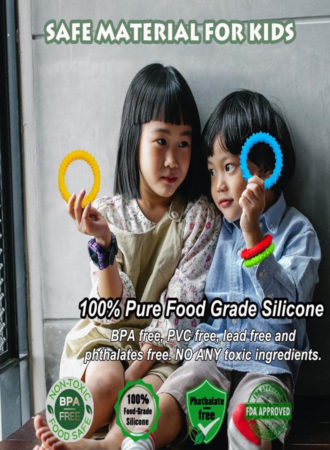 Flyaway Chew Bracelet for Sensory Kids 4 Pack, Fidget Bracelet for Kids Toddler with Autism ADHD Anxiety Texture Silicone, Oral Motor Aids Sensory Chew Toys for Children Adults Chewing Fidgeting - Image 5