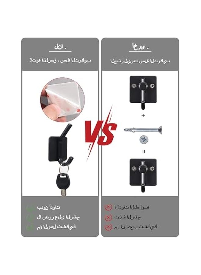 Beauenty 3Pcs Self-Adhesive Wall Hooks，Stainless Steel Adhesive Door Hooks, Heavy Duty Wall Hooks for Wall, Door，Waterproof Nail Free Kitchen and Bathroom Holder for Towels, Robes, Coats (3pc) - Image 4