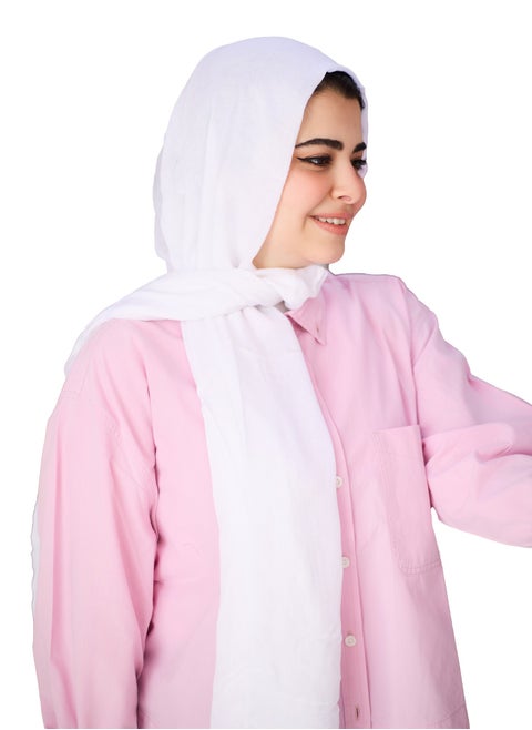 Plain Cotton Modal Veil - Off White