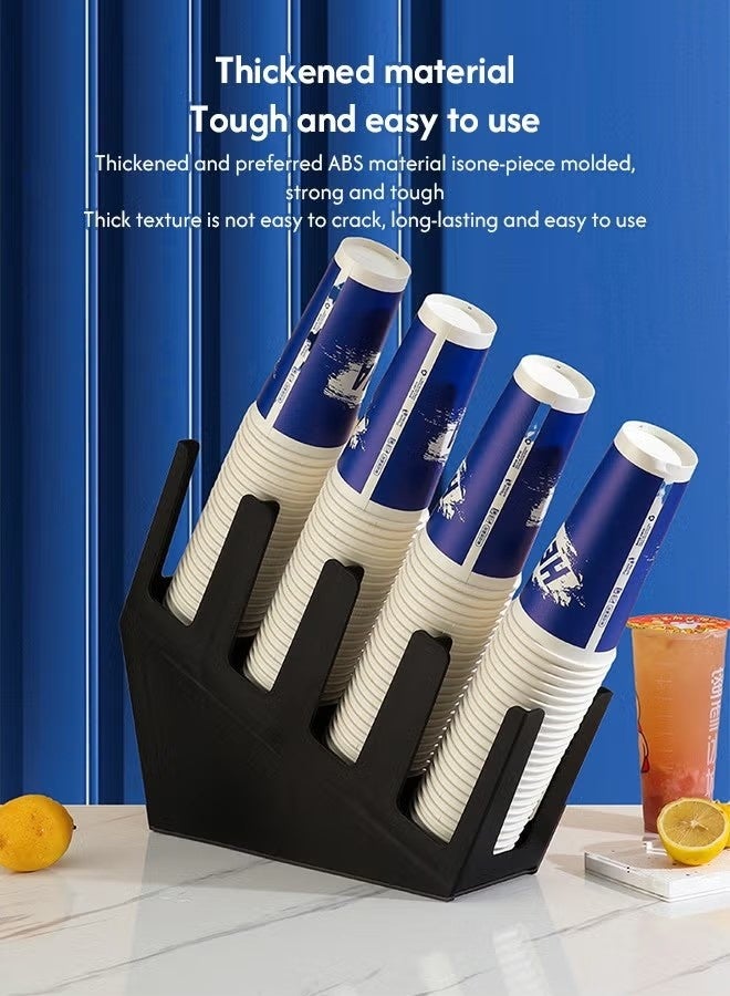 Beauenty High Quality Cup and Lid Organizer Plastic Cup Holder for Coffee Tools Shop and Party Compatible Replacement Part Barista The Kitchen And Restaurants Black - Image 4