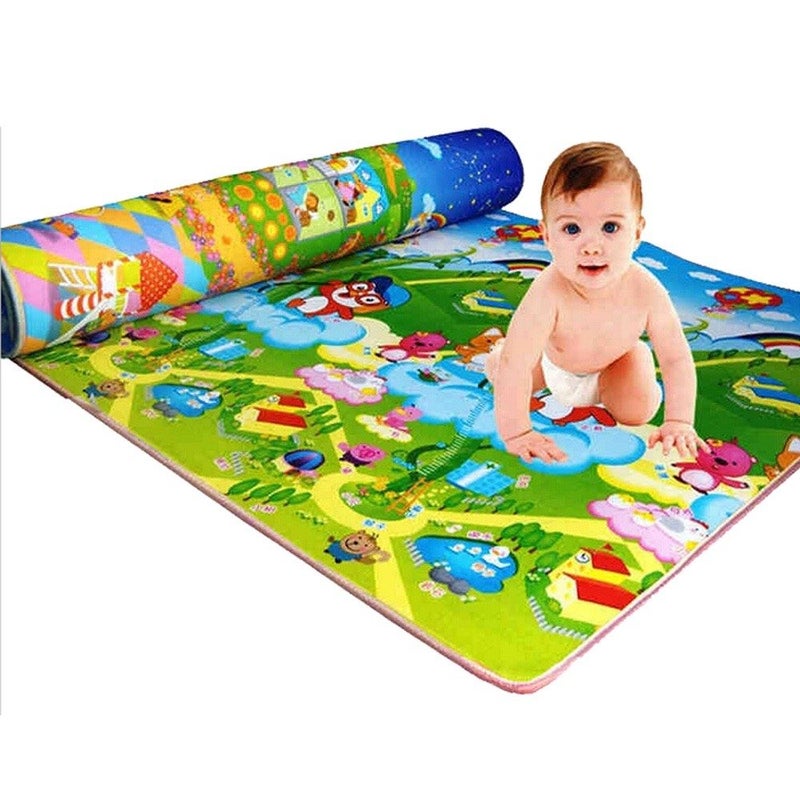 Glives Baby Waterproof Sheets Plastic Cotton Foam Cushioned Sleeping Changing Mat 90 120 cm