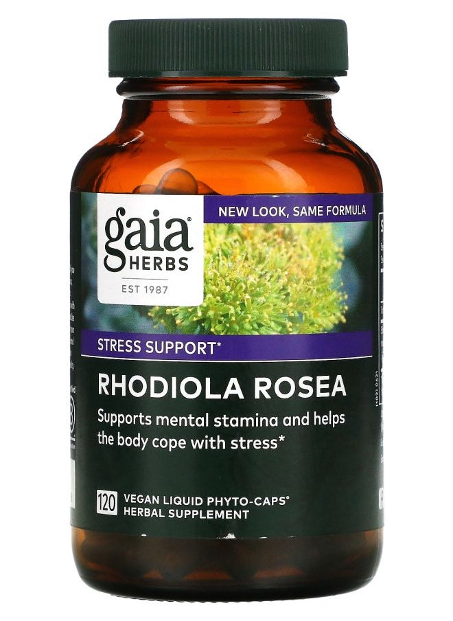 Gaia Herbs Rhodiola Rosea 120 Vegan Liquid Phyto-Caps 