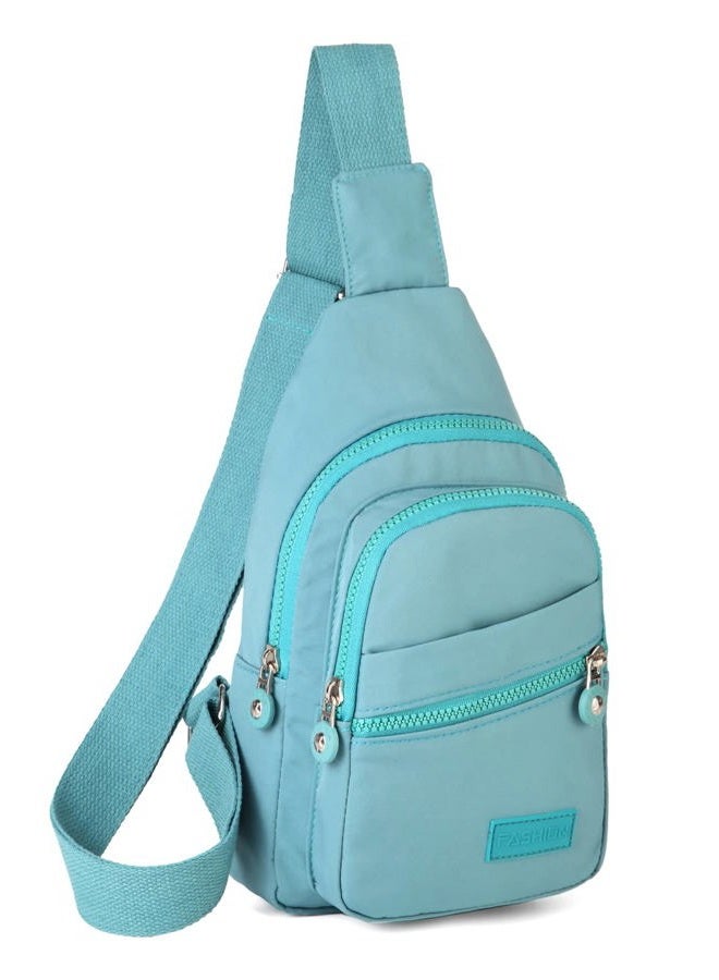 EVANCARY Small Sling Bag for Women Men, Sling Backpack Chest Daypack Crossbody Bag for Travel Outdoor Hiking, Green, Small, Daypack Backpacks - Image 1