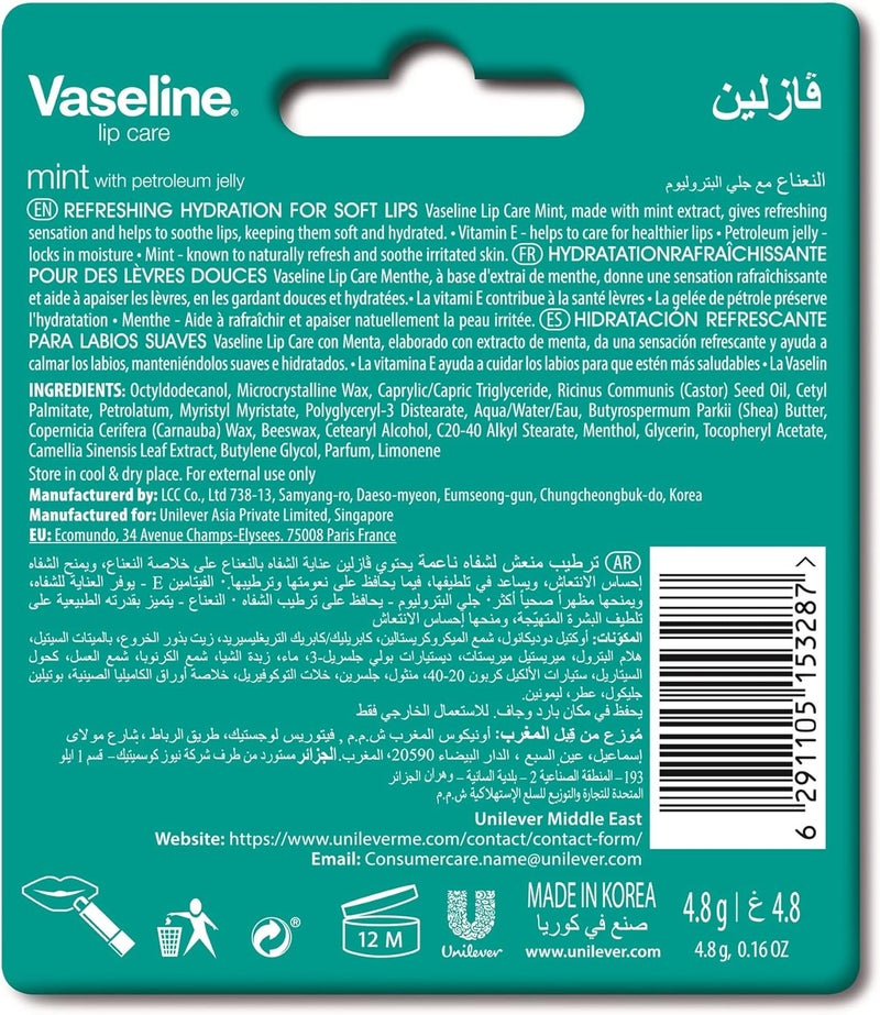 Vaseline Lip Therapy Mint Flavor Balm - Image 2