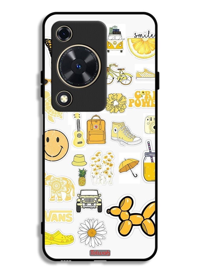 Tolwak Huawei Nova Y63 Protective Case Cover Girly Tags