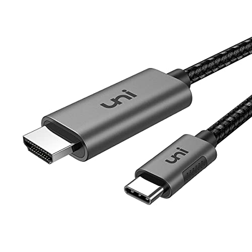 Uni كابل uni USB C إلى HDMI للمكتب المنزلي 6 أقدام (4K@60Hz) ، كابل USB نوع C إلى HDMI ، متوافق مع Thunderbolt 4/3 مع iPhone 15 Pro/Max ، MacBook Pro/Air 2023 ، iPad Pro ، Surface Book 2 ، Galaxy S24 - Image 1