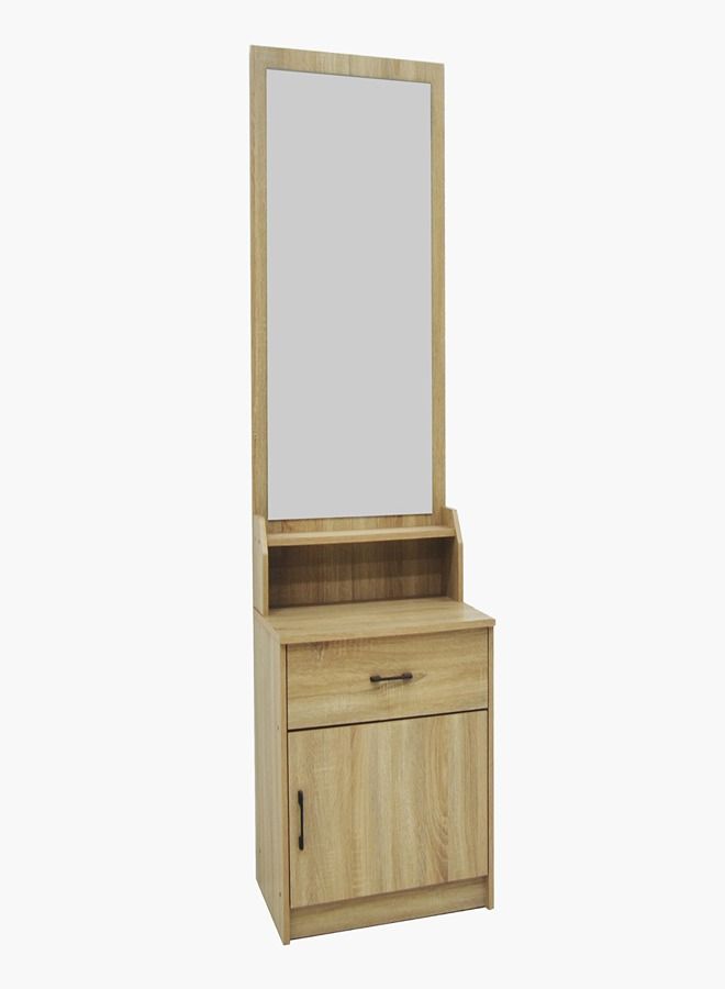 Home Box Oasis 3-Piece 1-Drawer 1-Door Tall Dresser Set With Mirror And Stool 60 x 180 x 41.5 cm - Image 2