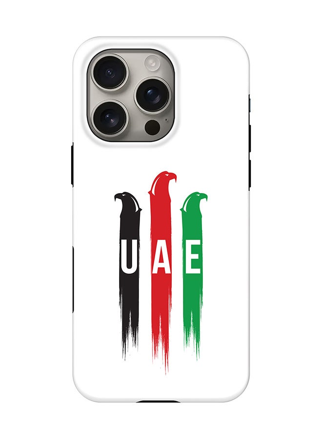 Stylizedd Tough Pro Magnetic Case for iPhone 16 Pro, Dual Layer hybrid PC + TPU Mobile Cover Matte - UAE Falcons - Image 1