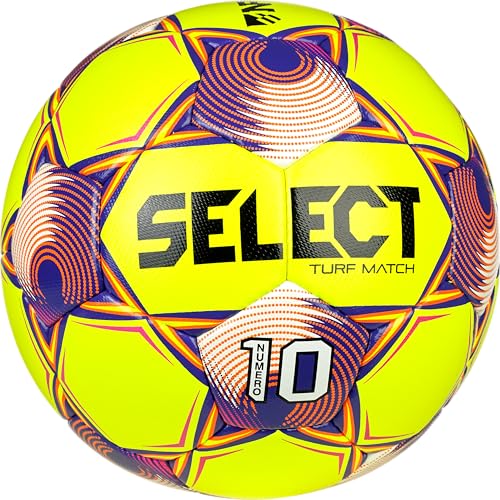 Select Numero 10 Turf Match Soccer Ball YellowOrangePurple NFHS V25 Size 5 - Image 1