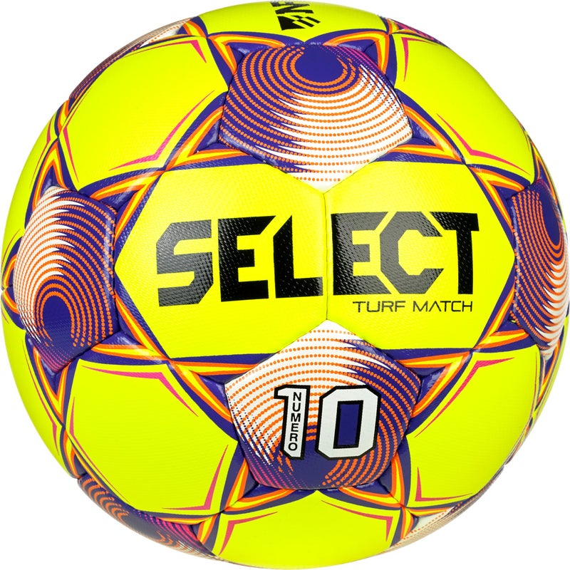 Select Numero 10 Turf Match Soccer Ball YellowOrangePurple NFHS V25 Size 5 - Image 2
