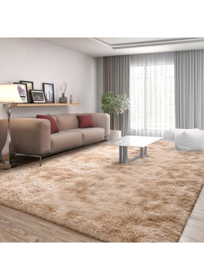 GGEROU Area Rugs Living Room Super Fluffy Soft Touch Rug Thickened Washable Bottom Anti-Skid Large Area Rugs Indoor Modern Home Decor Floor Carper Camel  - Image 5