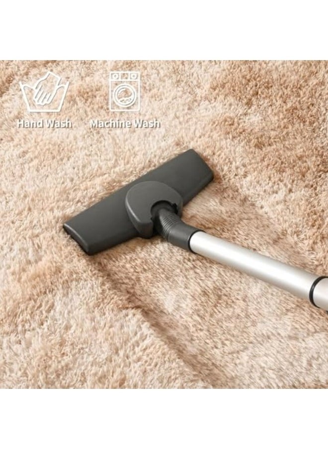 GGEROU Area Rugs Living Room Super Fluffy Soft Touch Rug Thickened Washable Bottom Anti-Skid Large Area Rugs Indoor Modern Home Decor Floor Carper Camel  - Image 2