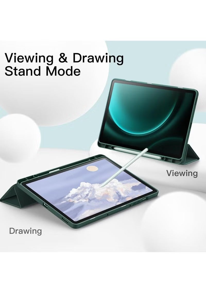 ميجوفاست جراب لجهاز Samsung Galaxy Tab S9 FE مقاس 10.9 بوصة - غطاء واقٍ ناعم من مادة TPU مع حامل ثلاثي الطيات مع حامل قلم S Pen، ودعم شحن قلم S Pen، وخاصية الإيقاظ/السكون التلقائي  - Image 2