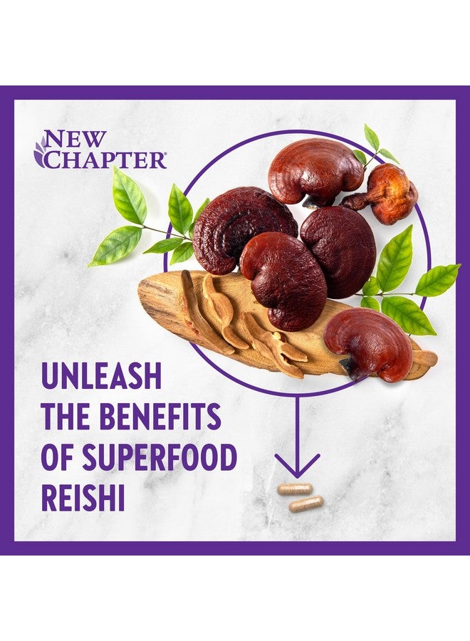 New Chapter Superfood Reishi Mushroom Capsules - Certified Organic USA-Grown 100% Vegan Mushroom Supplement for Vitality Support* Non-GMO, Certified Gluten Free, 60 ct - Image 3