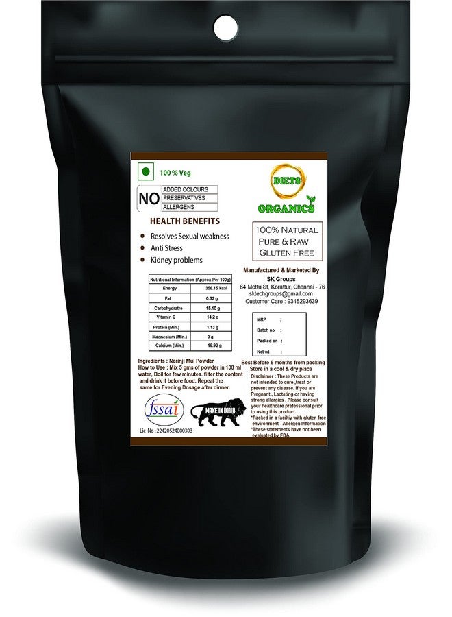 DIETS ORGANICS Nerunji Mull Powder 50 Gms (2) / Gokhru / Nerinjil / Cinnapalleru- Powder -50 Gms Pack Of 2  - Image 2