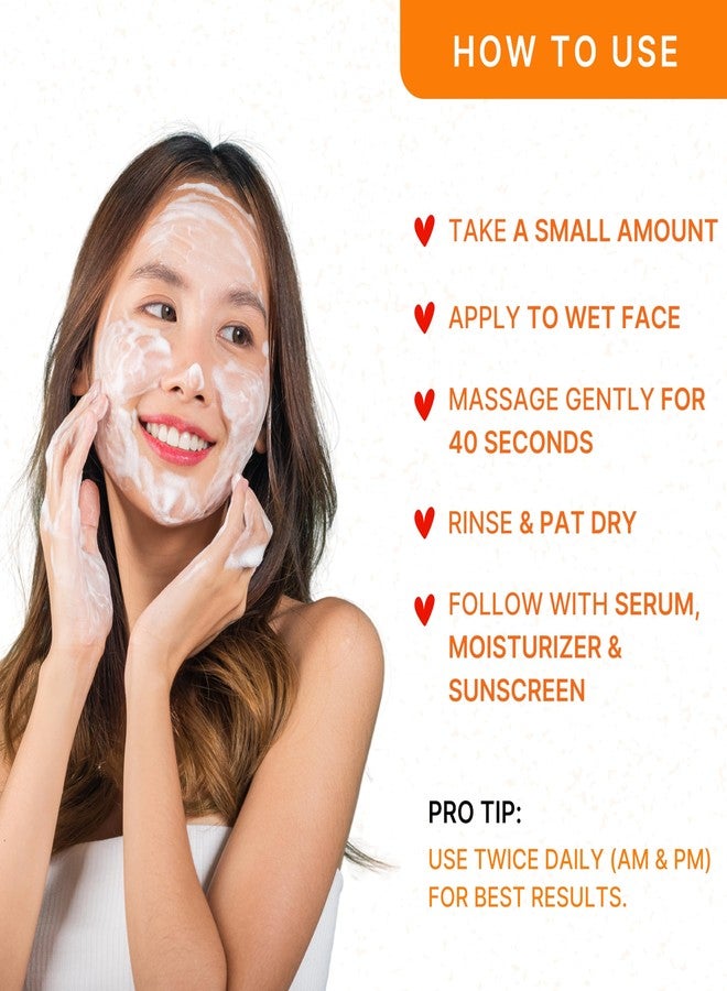 CAMISTA Skin Brightening Face Wash with Orange Peel & Mulberry Extract (400ml) - Vitamin C Enriched Citrus Formula for Even Skin Tone & Radiant Glow - Image 4
