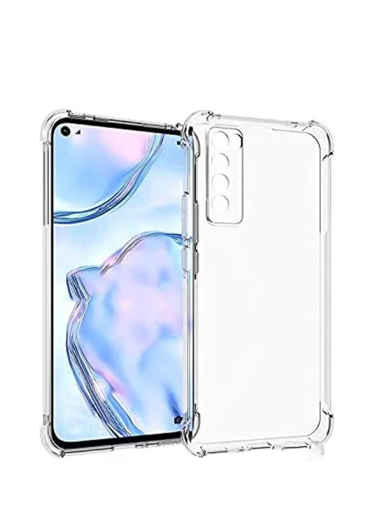 جراب شفاف للغاية لهاتف Huawei Nova 7 مع غطاء TPU ناعم بأربع زوايا شفاف وغطاء واقٍ رفيع للغاية