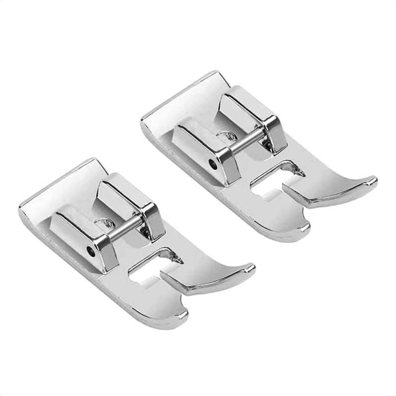 TISEKER 2 Pieces Zig Zag Straight Stitch Presser Foot Universal General Purpose Zigzag Snap On Foot for Singer Brother Janome Kenmore Babylock Toyota Etc Domestic Sewing Machines