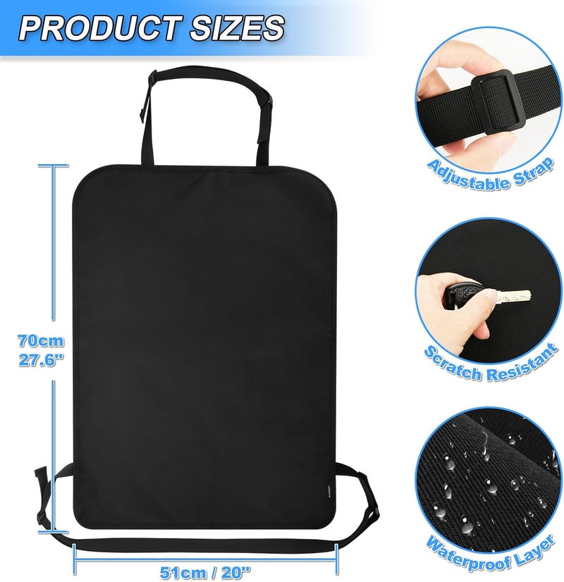 Homakover Heavy Duty Kick Mats Back Seat Protectors for Kids XLarge Durable Car Back Seat Cover Waterproof Sag Proof Kick Mats Back Seat Protector for Vehicles Protect from Dirt Mud  Scratches XLarge - Image 2