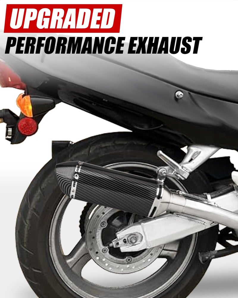 HAZAWA Slip-On Motorcycle Exhaust Muffler 51mm with Removable DB Killer, Carbon Fiber-Style Universal Exhaust for 38â€“51mm Pipes, Fit for Street & Sport Bikes (Carbon Fiber Pattern) - Image 5