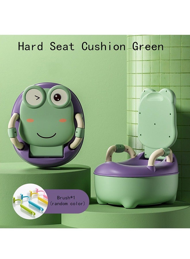 BABY PLUS Potty Training Seat Potty training toilet with lid for kids Toddler Potty Chair with Soft Seat Training Potty System Easy to Clean and Easy to Use Potty Training Seat Children's Training Toilet Green - Image 2