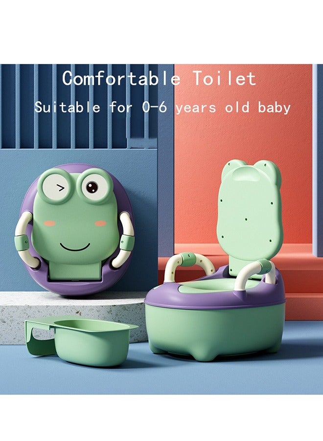 BABY PLUS Potty Training Seat Potty training toilet with lid for kids Toddler Potty Chair with Soft Seat Training Potty System Easy to Clean and Easy to Use Potty Training Seat Children's Training Toilet Green - Image 5