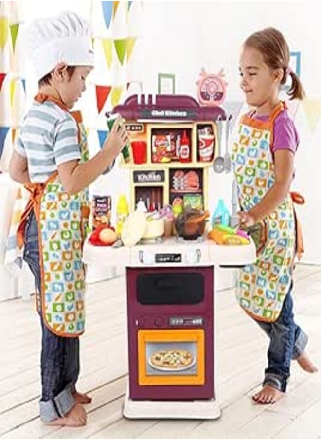 Generic - Fantastic-Kids-Toys Kitchen Toys with Realistic Steam and Light, 64 Piece Kitchen Accessories Set, Mini Kitchen Set for Kids, Pretend Play Food Toys for Boys and Girls Ages 3+ - Image 1