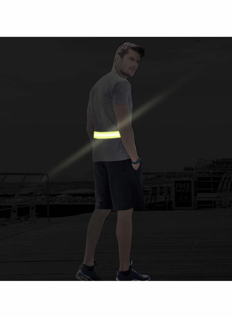 6 Pieces High Visibility Reflective Belt Army PT Belt Reflective Running Gear for Men and Women for Night Running Cycling Walking Military Safety Reflector Strips Green  - Image 5