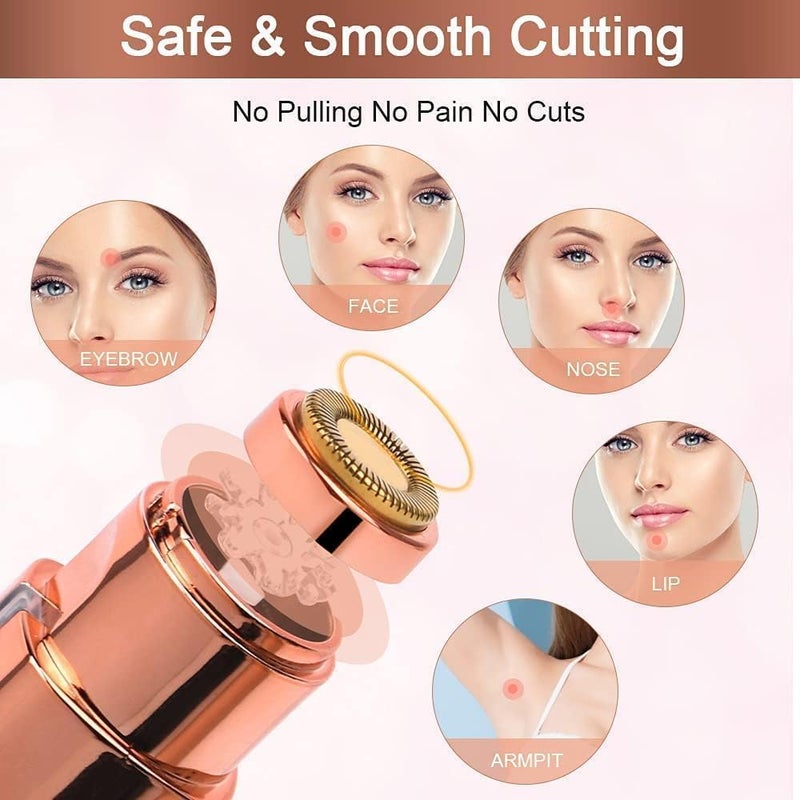 مكمولا مزيل شعر الوجه من ماكمولا للنساء، قلامة الحواجب ومزيل شعر الوجه 2 في 1، ماكينة حلاقة نسائية قابلة للشحن ومقاومة للماء وخالية من الألم للشفاه والأنف والوجه والجسم وزغب الخوخ - Image 5