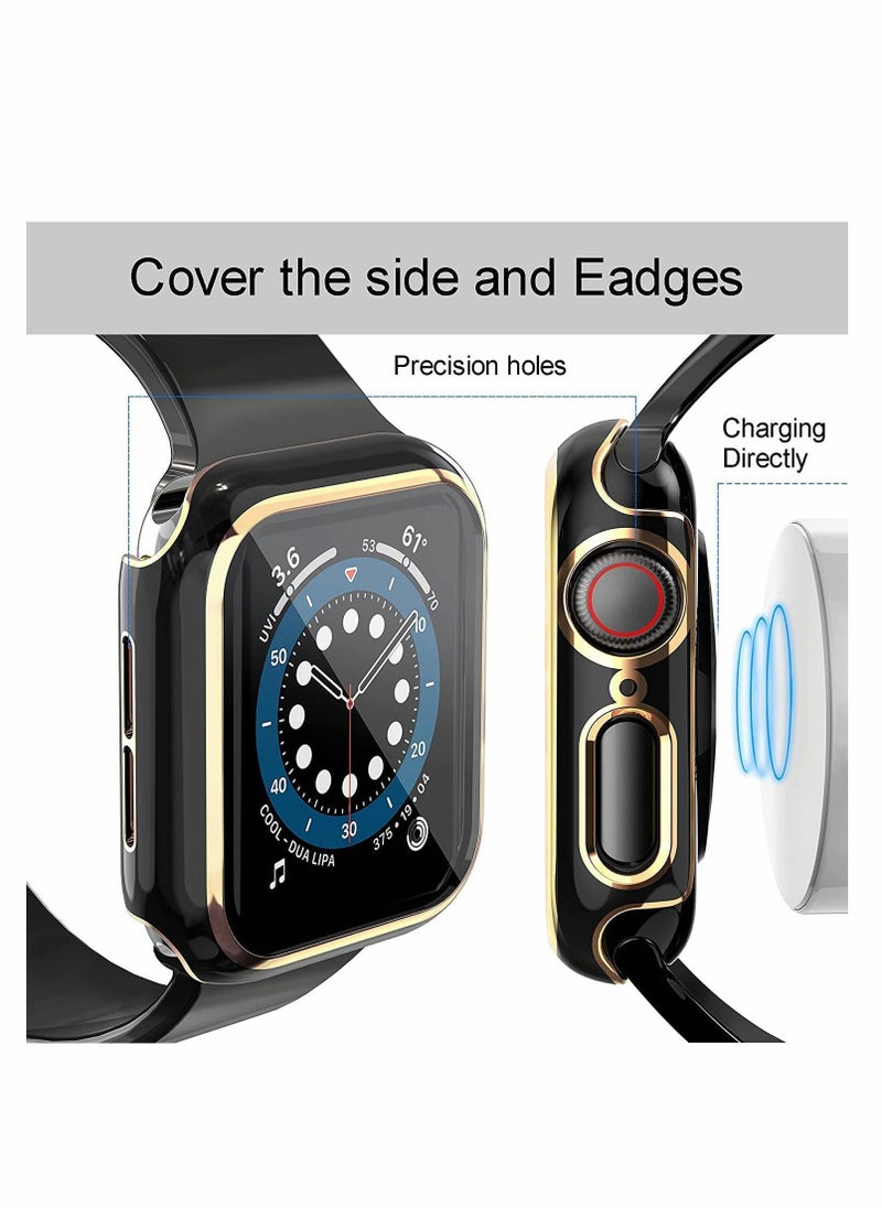 Y&D - Cases Compatible for Iwatch 42mm Tempered Glass Screen Protector, Full Coverage PC Cover Protective Case 3 Pack - Image 1