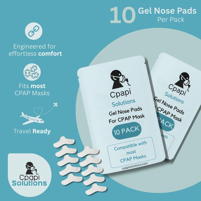 CPAPi Solutions CPAP Gel Nose Pads 10 Pack by CPAPi Solutions â€“ Soft Cushion for CPAP Mask Comfort â€“ Helps Prevent Irritation, Redness & Pressure Marks (10 Pack) - Image 2