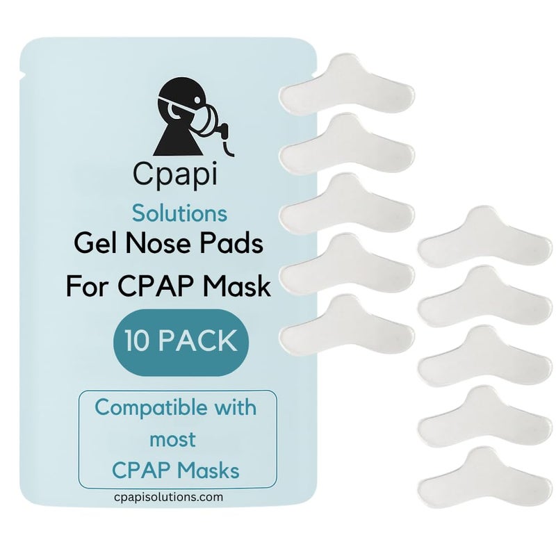 CPAPi Solutions CPAP Gel Nose Pads 10 Pack by CPAPi Solutions â€“ Soft Cushion for CPAP Mask Comfort â€“ Helps Prevent Irritation, Redness & Pressure Marks (10 Pack) - Image 1