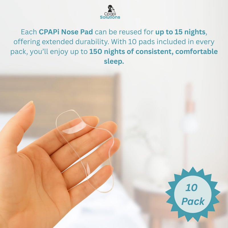 CPAPi Solutions CPAP Gel Nose Pads 10 Pack by CPAPi Solutions â€“ Soft Cushion for CPAP Mask Comfort â€“ Helps Prevent Irritation, Redness & Pressure Marks (10 Pack) - Image 4