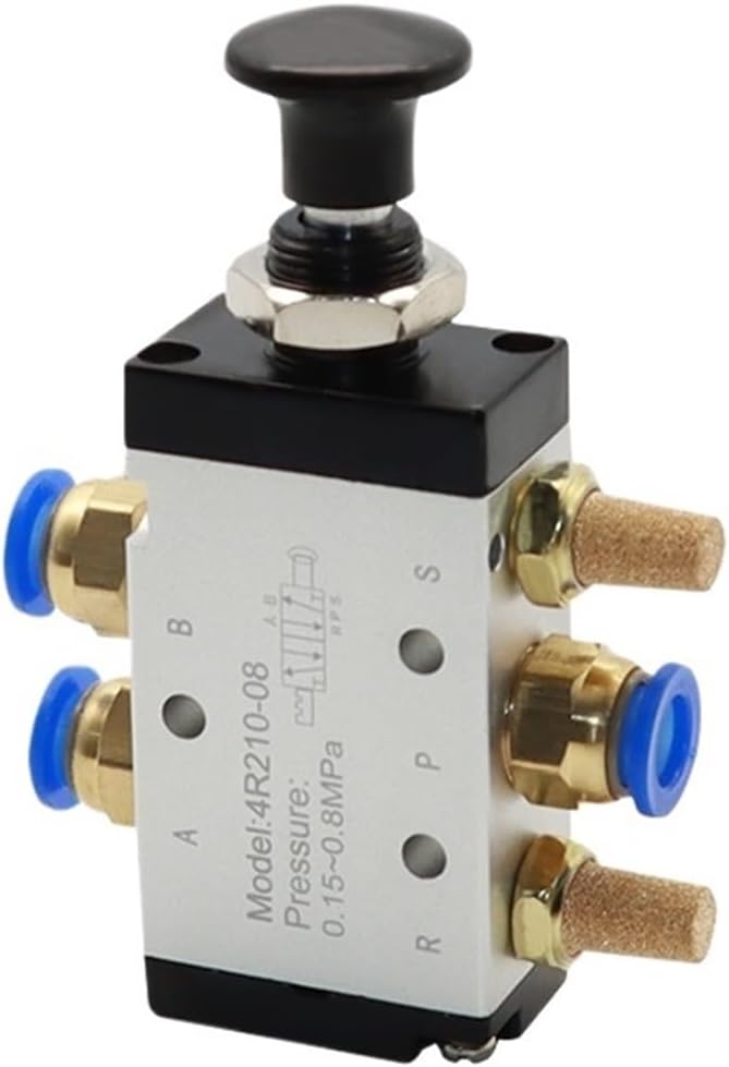 4R210-08 3R210-08 Manual Valve 2 Way 5 Position Push and Pull Pneumatic Switch of Directional Valve 4R310-10 3R310-10(4R310-10,6mm Fitting) - Image 1