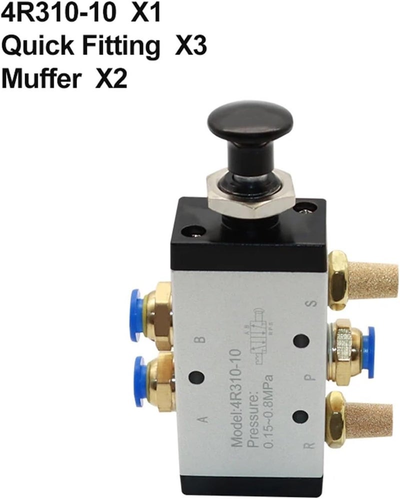 4R210-08 3R210-08 Manual Valve 2 Way 5 Position Push and Pull Pneumatic Switch of Directional Valve 4R310-10 3R310-10(4R310-10,6mm Fitting) - Image 2