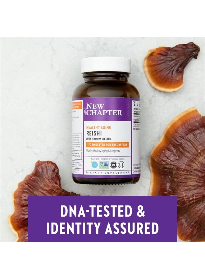 New Chapter Reishi Mushroom - LifeShield Reishi for Healthy Aging + Organic Reishi Mushroom + Vegan + Non-GMO, Nootropic Ingredients - 60 ct - Image 5