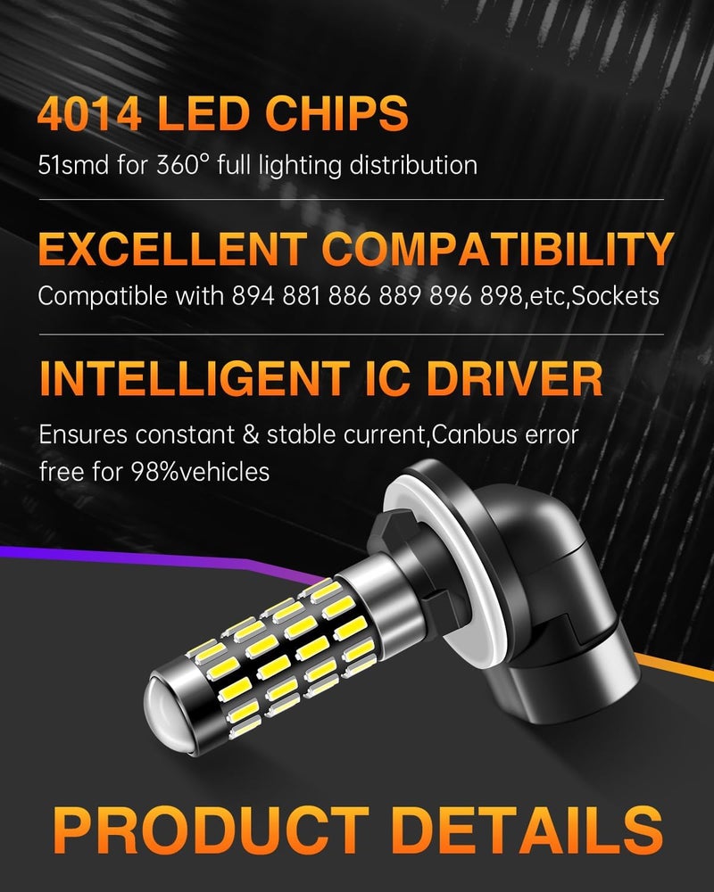 LUYED 881 LED Bulbs - 2000 Lumens Xenon White - Image 2