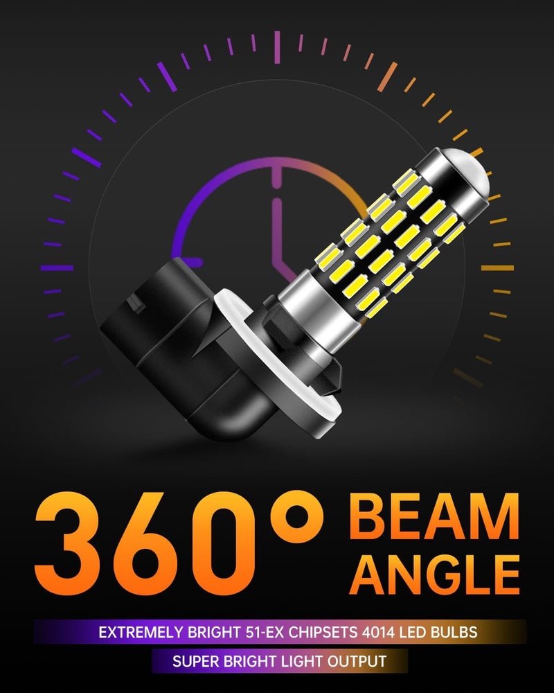 LUYED 881 LED Bulbs - 2000 Lumens Xenon White - Image 3