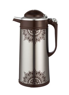 Bister Brown stainless steel thermos with beautiful engraving, capacity 1.9 liter  - Image 1