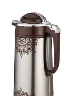 Bister Brown stainless steel thermos with beautiful engraving, capacity 1.9 liter  - Image 3