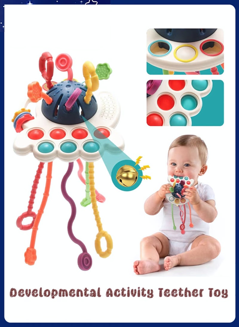 ألعاب التسنين الآمنة، ألعاب مونتيسوري الحسية بألوان زاهية وأشكال فريدة، ألعاب شد الخيوط لتنمية المهارات الحركية الدقيقة للأطفال - Image 1