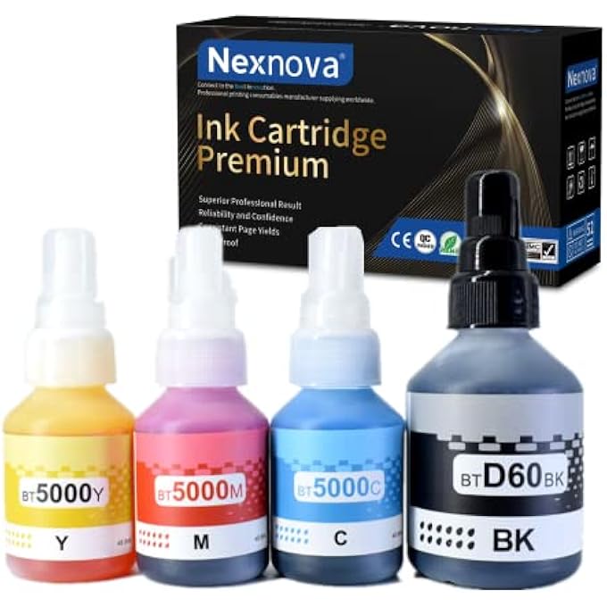 INK BTD60 BT5000 FOR BROTHER PACK OF 4 BLACK CYAN MAGENTA YELLOW FOR DCP - T300 T510W T710W MFC - T810W T910DW HL - T4000DW DCP - T310W T510W T710W MFC - T810W T910DW T4500DW DCP-T300 - Image 2