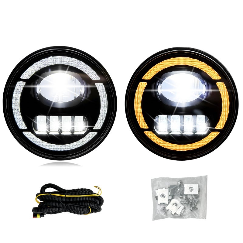 LED Fog Lights with DRL Turn Signals Fit for 20062014 Ford F150 F150 Pickup Truck Daytime Running Lights Turn Signal Lights Front Driving Fog Lamps Assembly