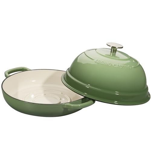 EDGING CASTING Enameled Cast Iron Dutch Oven Pot with Lid, Round Bread Oven for Homemade Sourdough Bread Baking, 6 Quart, Pistachio Green - Image 5