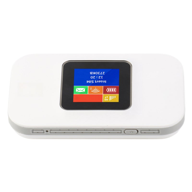 4G Portable WiFi 1.44in Color Screen Mobile WiFi Hotspot Router with Micro SIM Card Slot for Phone Tablet Laptop White - Image 1