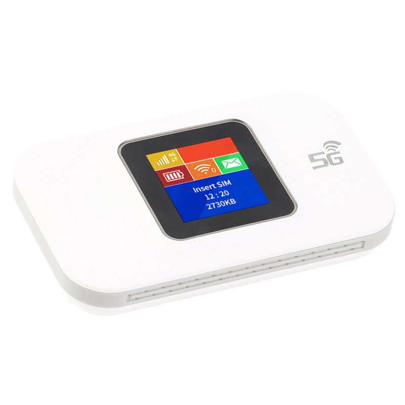 4G Portable WiFi 1.44in Color Screen Mobile WiFi Hotspot Router with Micro SIM Card Slot for Phone Tablet Laptop White - Image 2